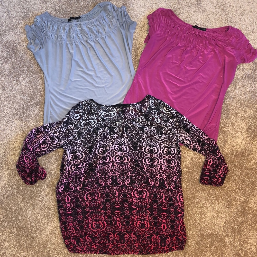 LAST CHANCE! Donating FEB 1! Bundle of three Limited tops! Size medium!